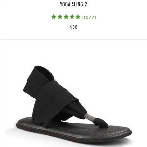 Sanuk Yoga Sling Sandal (10 Black)
